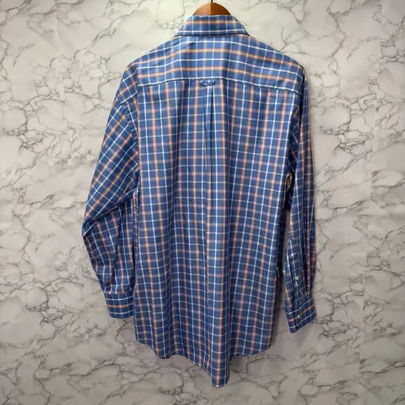 Peter Millar Men’s Shirt sz L Checkered Long Sleeve Cotton #G938 - Picture 3 of 11